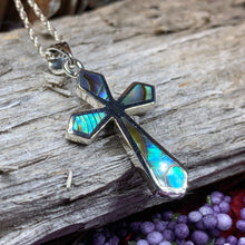 Load image into Gallery viewer, Celtic Cross Necklace, Irish Jewelry, Religious Gift, Anniversary Gift, Girl's First Communion Gift, Baptism Cross, Confirmation Gift