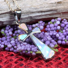 Load image into Gallery viewer, Celtic Cross Necklace, Irish Jewelry, Religious Gift, Anniversary Gift, Silver Cross, First Communion Gift, Baptism Cross, Confirmation Gift