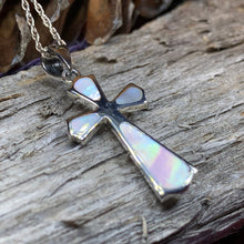 Load image into Gallery viewer, Celtic Cross Necklace, Irish Jewelry, Religious Gift, Anniversary Gift, Silver Cross, First Communion Gift, Baptism Cross, Confirmation Gift