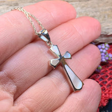 Load image into Gallery viewer, Celtic Cross Necklace, Irish Jewelry, Religious Gift, Anniversary Gift, Silver Cross, First Communion Gift, Baptism Cross, Confirmation Gift