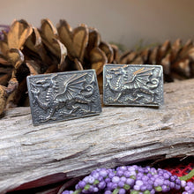 Load image into Gallery viewer, Welsh Dragon Cuff Links, Dragon Jewelry, Animal Jewelry, Wales Jewelry, Celtic Jewelry, Welsh Groom Gift, Best Man Gift, Anniversary Gift