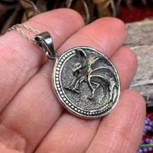 Load image into Gallery viewer, Wolf Necklace, Celtic Jewelry, Norse Jewelry, Pagan Jewelry, Viking Jewelry, Animal Jewelry, Lone Wolf Gift, Direwolf Jewelry, Dad Gift