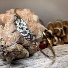 Load image into Gallery viewer, Celtic Knot Bracelet, Celtic Jewelry, Irish Jewelry, Love Knot Jewelry, Bridal Jewelry, Viking Jewelry, Wife Gift, Silver Bangle Bracelet