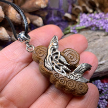 Load image into Gallery viewer, Salmon of Knowledge Necklace, Celtic Necklace, Irish Jewelry, Norse Jewelry, Fish Jewelry, Anniversary Gift, Boho Jewelry, Ireland Gift