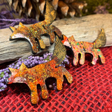 Load image into Gallery viewer, Fox Brooch, Fox Lover Gift, Scotland Jewelry, Fox Pin, Scarf Pin, Celtic Pin, Fox Jewelry, Teacher Gift, Mom Gift, Sister Gift, Wife Gift