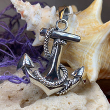 Load image into Gallery viewer, Anchor Necklace, Nautical Jewelry, Inspirational Jewelry, Hope Necklace, Retirement Gift, New Beginnings Gift, Ocean Jewelry, Dad Gift