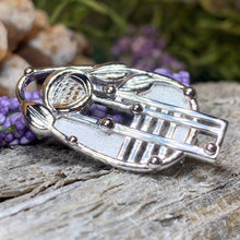 Load image into Gallery viewer, Mackintosh Brooch, Scotland Jewelry, Scottish Pin, Silver Celtic Pin, Scarf Pin, Art Deco Jewelry, Mom Gift, Wife Gift, Graduation Gift