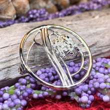 Load image into Gallery viewer, Mackintosh Brooch, Scotland Jewelry, Scottish Pin, Silver Celtic Pin, Scarf Pin, Art Deco Jewelry, Mom Gift, Wife Gift, Graduation Gift