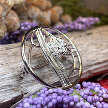 Load image into Gallery viewer, Mackintosh Brooch, Scotland Jewelry, Scottish Pin, Silver Celtic Pin, Scarf Pin, Art Deco Jewelry, Mom Gift, Wife Gift, Graduation Gift