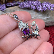Load image into Gallery viewer, Thistle Necklace, Celtic Jewelry, Scotland Jewelry, Wife Gift, Celtic Knot Jewelry, Outlander Jewelry, Anniversary Gift, Scottish Necklace