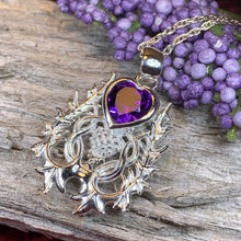 Load image into Gallery viewer, Thistle Necklace, Celtic Jewelry, Scotland Jewelry, Wife Gift, Celtic Knot Jewelry, Outlander Jewelry, Anniversary Gift, Scottish Necklace