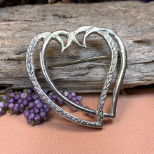 Load image into Gallery viewer, Luckenbooth Brooch, Scotland Jewelry, Mary Queen of Scots, Scotland Pin, Murtagh's Luckenbooth, Anniversary Gift, Bride Pin, Heart Jewelry