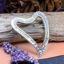 Load image into Gallery viewer, Luckenbooth Brooch, Scotland Jewelry, Celtic Pin, Mary Queen of Scots, Scottish Pin, Luckenbooth, Anniversary Gift, Bride Pin, Heart Jewelry