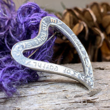 Load image into Gallery viewer, Luckenbooth Brooch, Scotland Jewelry, Celtic Pin, Mary Queen of Scots, Scottish Pin, Luckenbooth, Anniversary Gift, Bride Pin, Heart Jewelry