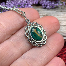 Load image into Gallery viewer, Celtic Necklace, Scotland Necklace, Heather Jewelry, Nature Necklace, Scottish Jewelry, Heathergem Gift, Graduation Gift, Anniversary Gift