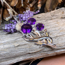Load image into Gallery viewer, Thistle Necklace, Celtic Jewelry, Scotland Jewelry, Wife Gift, Celtic Knot Jewelry, Outlander Jewelry, Anniversary Gift, Scottish Necklace