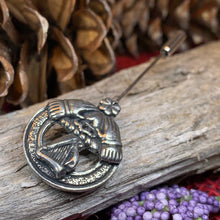 Load image into Gallery viewer, Claddagh Stick Pin, Irish Jewelry, Celtic Harp Pin, Ireland Jewelry, Groom Gift, Mens Lapel Pin, Wedding Jewelry, Tie Tac Pin, Irish Brooch