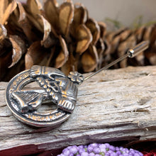 Load image into Gallery viewer, Claddagh Stick Pin, Irish Jewelry, Celtic Harp Pin, Ireland Jewelry, Groom Gift, Mens Lapel Pin, Wedding Jewelry, Tie Tac Pin, Irish Brooch