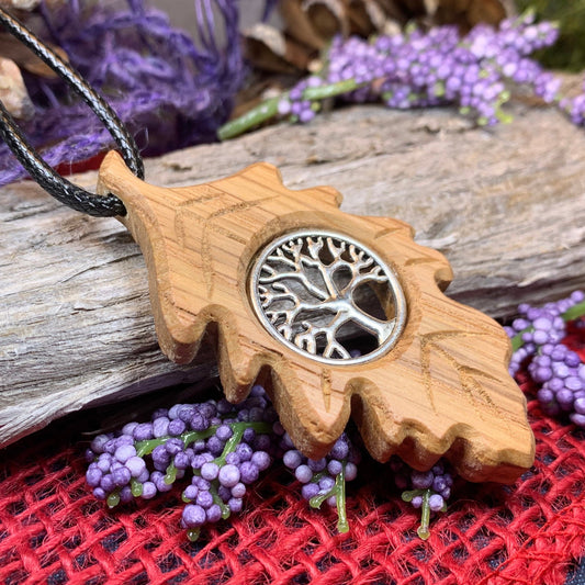 Tree of Life Necklace, Celtic Oak Leaf Necklace, Irish Jewelry, Norse Jewelry, Scotland Jewelry, Anniversary Gift, Boho Jewelry, Wife Gift