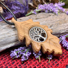 Load image into Gallery viewer, Tree of Life Necklace, Celtic Oak Leaf Necklace, Irish Jewelry, Norse Jewelry, Scotland Jewelry, Anniversary Gift, Boho Jewelry, Wife Gift