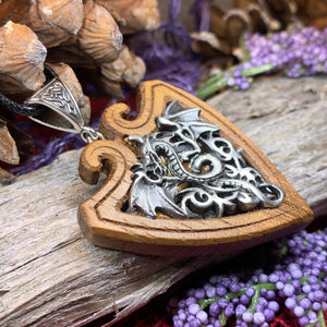 Dragon Necklace, Celtic Necklace, Irish Jewelry, Norse Jewelry, Scotland Jewelry, Anniversary Gift, Boho Jewelry, Fantasy Pendant