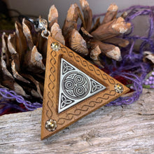 Load image into Gallery viewer, Triple Spiral Necklace, Celtic Necklace, Irish Jewelry, Norse Jewelry, Scotland Jewelry, Anniversary Gift, Boho Jewelry, Mom Gift, Wife Gift