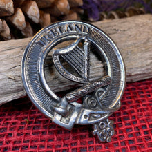 Load image into Gallery viewer, Irish Harp Brooch, Celtic Jewelry, Irish Pin, Harp Brooch, Ireland Brooch, Anniversary Gift, Cap Badge Pin, Bagpiper Gift, Plaid Pin