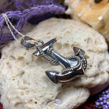 Load image into Gallery viewer, Anchor Necklace, Nautical Jewelry, Inspirational Jewelry, Hope Necklace, Retirement Gift, New Beginnings Gift, Ocean Jewelry, Dad Gift