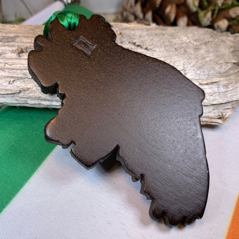 Load image into Gallery viewer, Ireland Map Ornament, Turf Hanging Ornament, Christmas Tree Ornament, Ireland Gift, Irish Turf Gift, Housewarming Gift, New Home Gift