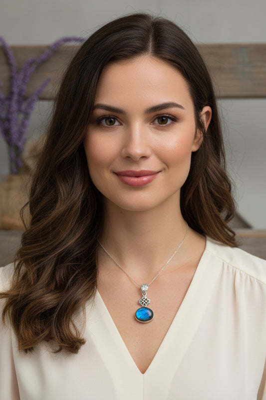 Nyra Celtic Love Knot Necklace — view 3