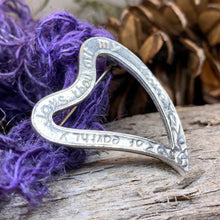 Load image into Gallery viewer, Luckenbooth Brooch, Scotland Jewelry, Celtic Pin, Mary Queen of Scots, Scottish Pin, Luckenbooth, Anniversary Gift, Bride Pin, Heart Jewelry