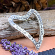 Load image into Gallery viewer, Luckenbooth Brooch, Scotland Jewelry, Celtic Pin, Mary Queen of Scots, Scottish Pin, Luckenbooth, Anniversary Gift, Bride Pin, Heart Jewelry