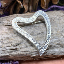 Load image into Gallery viewer, Luckenbooth Brooch, Scotland Jewelry, Celtic Pin, Mary Queen of Scots, Scottish Pin, Luckenbooth, Anniversary Gift, Bride Pin, Heart Jewelry