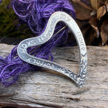 Load image into Gallery viewer, Luckenbooth Brooch, Scotland Jewelry, Celtic Pin, Mary Queen of Scots, Scottish Pin, Luckenbooth, Anniversary Gift, Bride Pin, Heart Jewelry