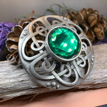 Load image into Gallery viewer, Celtic Knot Brooch, Celtic Pin, Scottish Tartan Pin, Irish Jewelry, Norse Jewelry, Ireland Pin, Scotland Jewelry, Viking Jewelry, Plaid Pin