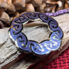 Load image into Gallery viewer, Celtic Brooch, Celtic Jewelry, Irish Jewelry, Scotland Jewelry, Anniversary Gift, Ireland Brooch, Enamel Jewelry, Celtic Pin, Wife Gift