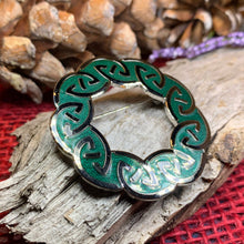 Load image into Gallery viewer, Celtic Brooch, Celtic Jewelry, Irish Jewelry, Scotland Jewelry, Anniversary Gift, Ireland Brooch, Enamel Jewelry, Celtic Pin, Wife Gift