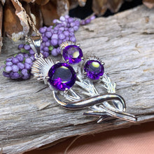 Load image into Gallery viewer, Thistle Necklace, Celtic Jewelry, Scotland Jewelry, Wife Gift, Celtic Knot Jewelry, Outlander Jewelry, Anniversary Gift, Scottish Necklace