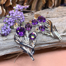 Load image into Gallery viewer, Thistle Earrings, Celtic Jewelry, Scotland Jewelry, Outlander Jewelry, Girlfriend Gift, Sister Gift, Mom Gift, Nature Jewelry, Wife Gift