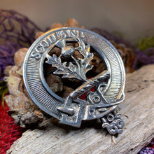 Load image into Gallery viewer, Thistle Brooch, Celtic Jewelry, Scottish Pin, Scotland Brooch, Celtic Brooch, Anniversary Gift, Cap Badge Pin, Bagpiper Gift, Plaid Pin