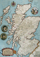Load image into Gallery viewer, Scotland Gift, Wooden Puzzle, Map of Scotland, Scottish Clans, Scottish Gifts, Clan Map, Dad Gift, Mom Gift, Outlander Lover Gift, Jigsaw