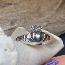 Load image into Gallery viewer, Claddagh Ring, Celtic Jewelry, Irish Jewelry, Celtic Knot Jewelry, Irish Ring, Irish Dance Gift, Anniversary Gift, Bridal Jewelry