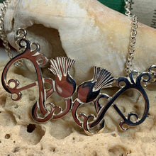Load image into Gallery viewer, Thistle Necklace, Scotland Jewelry, Celtic Jewelry, Bridal Jewelry, Anniversary, Gift for Her, Graduation Gift, Wife Gift, Girlfriend Gift