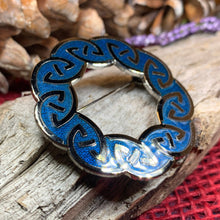 Load image into Gallery viewer, Celtic Brooch, Celtic Jewelry, Irish Jewelry, Scotland Jewelry, Anniversary Gift, Ireland Brooch, Enamel Jewelry, Celtic Pin, Wife Gift