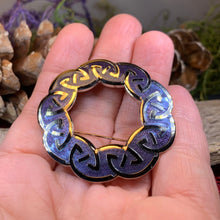 Load image into Gallery viewer, Celtic Brooch, Celtic Jewelry, Irish Jewelry, Scotland Jewelry, Anniversary Gift, Ireland Brooch, Enamel Jewelry, Celtic Pin, Wife Gift
