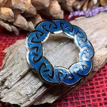 Load image into Gallery viewer, Celtic Brooch, Celtic Jewelry, Irish Jewelry, Scotland Jewelry, Anniversary Gift, Ireland Brooch, Enamel Jewelry, Celtic Pin, Wife Gift