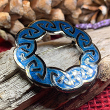 Load image into Gallery viewer, Celtic Brooch, Celtic Jewelry, Irish Jewelry, Scotland Jewelry, Anniversary Gift, Ireland Brooch, Enamel Jewelry, Celtic Pin, Wife Gift