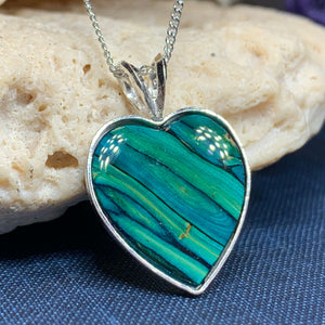 Scottish Heart Necklace, Heathergem Necklace, Heart Pendant, Friendship Gift, Celtic Jewelry, Scotland Jewelry, Graduation Gift, Mom Gift