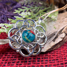 Load image into Gallery viewer, Celtic Knot Necklace, Scotland Necklace, Celtic Jewelry, Nature Necklace, Norse Jewelry, Heathergem Gift, Graduation Gift, Anniversary Gift