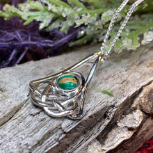 Load image into Gallery viewer, Celtic Knot Necklace, Scotland Necklace, Celtic Jewelry, Nature Necklace, Norse Jewelry, Heathergem Gift, Graduation Gift, Anniversary Gift